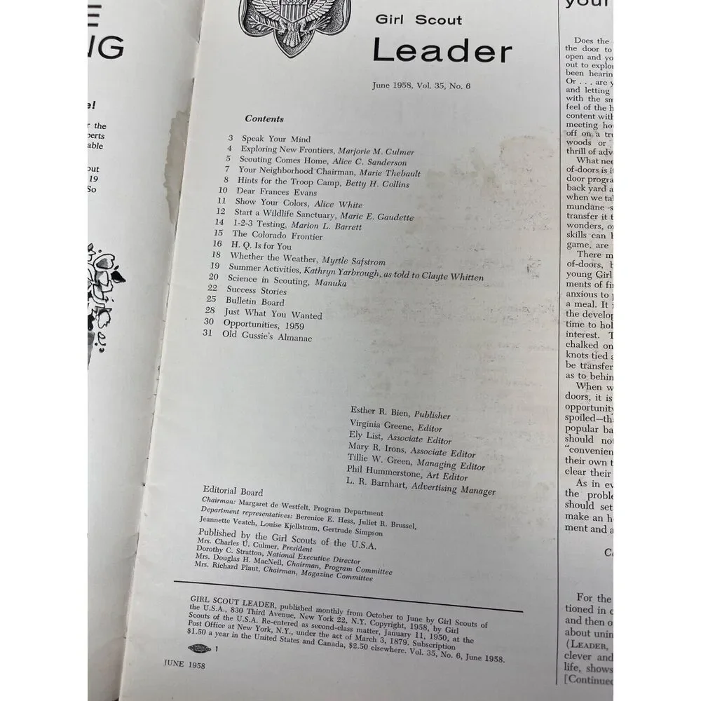 Vintage 50s Girl Scout Leader Magazine Lot of 3 Mar 1956 and‎ Jun Oct 1958